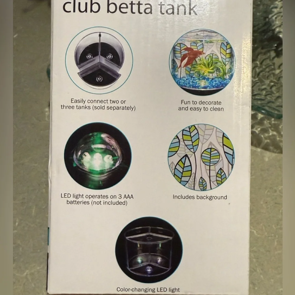 Club Betta fish Tank with LED Light